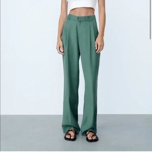 Zara Full Length Trouser - pleated, wide leg, tailored